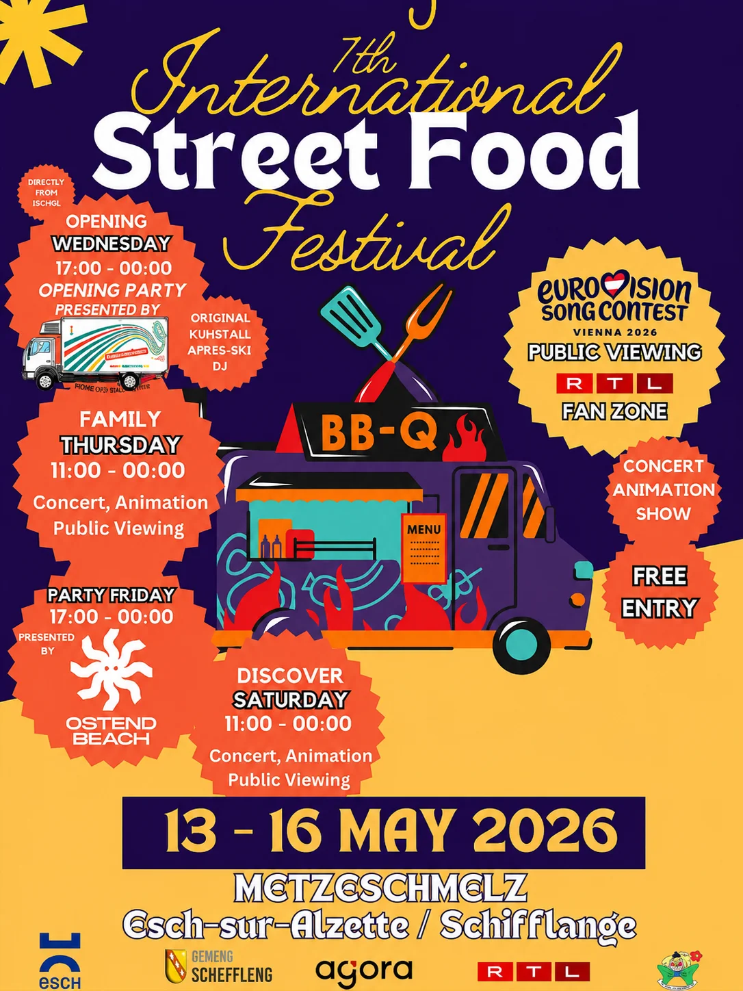 Le food truck Sandwiché by Route lors d'un festival de street food au Luxembourg