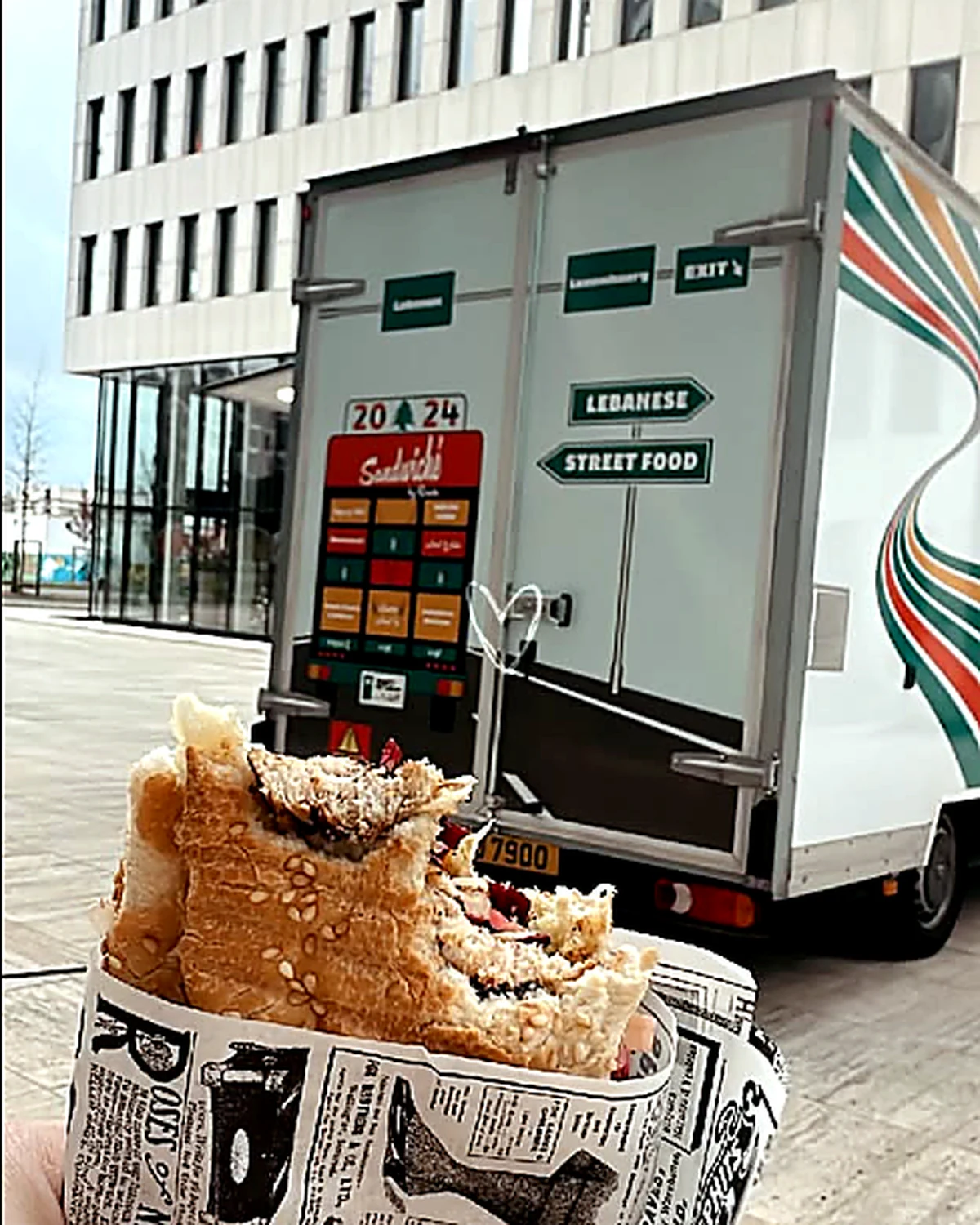 Sandwich libanais fraîchement préparé